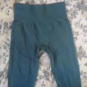 Gymshark geo seamless leggings - teal size small